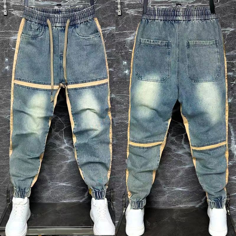 Streetwear Brand Clothing - Брюки-султанки мужские в стиле хип-хоп, джинсовые