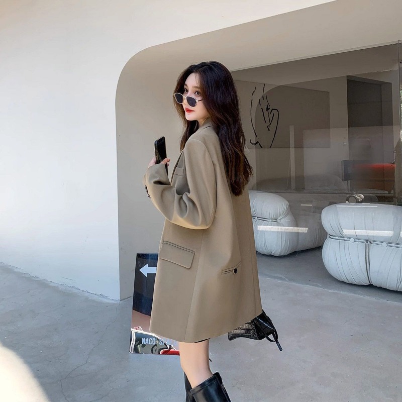 Streetwear Brand Clothing - Женский офисный Блейзер на пуговицах, черный