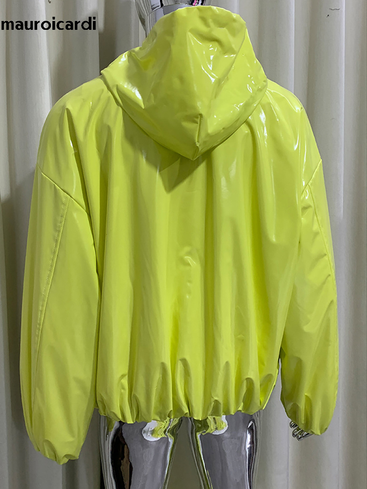 Streetwear Brand Clothing - Мужская кожаная куртка Mauroicardi Spring оверсайз