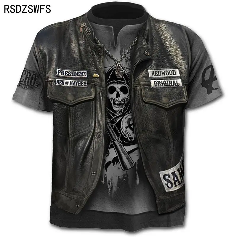 Streetwear Brand Clothing - Брендовая футболка для мотоциклистов, панк-футболка, футболка