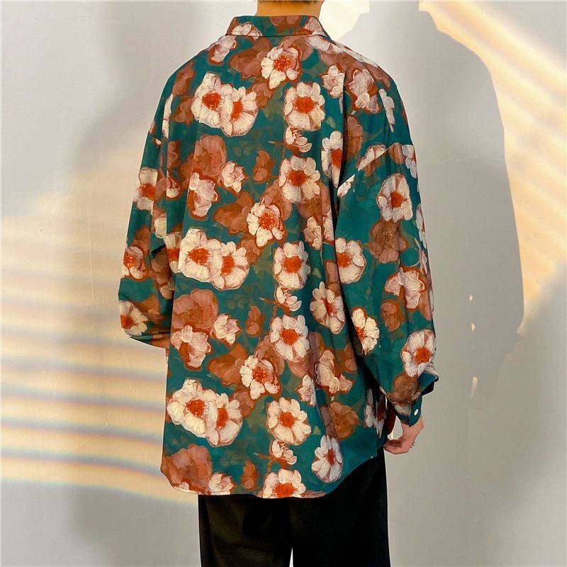 Модная мужская рубашка с длинн – обзор и цена Streetwear Brand With Flowers